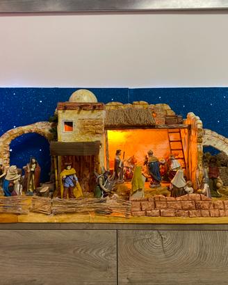 presepe artigianale unico realizzato a mano