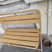 Panca pieghevole in acciaio a giardino Janti 90 cm