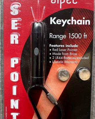 Laser Pointer Alpec Keychain - NUOVO, mai usato