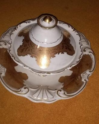 Zuppiera In Porcellana Vintage Anni 50 