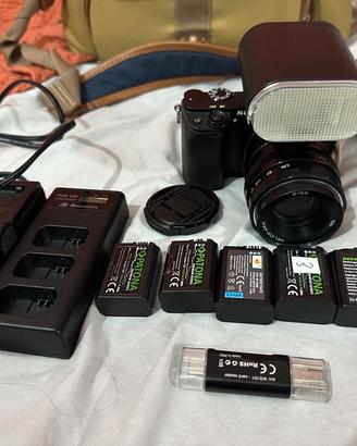 Sony Alpha a6300 + Helios 44M + Kit Batterie e Acc