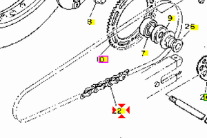 -Catena Yamaha XT 600 945815110200