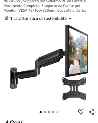 Supporto per Schermo PC da Parete a Movimento