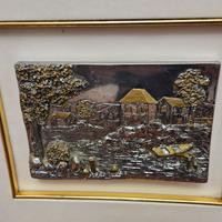 Quadro  Artigianale Su Laminato Con Argento 925