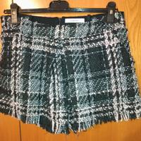 Pantaloncino tweed fantasia scozzese donna