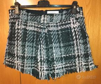 Pantaloncino tweed fantasia scozzese donna