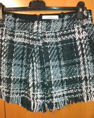 Pantaloncino tweed fantasia scozzese donna