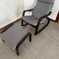 Poltrona ikea con poggiapiedi