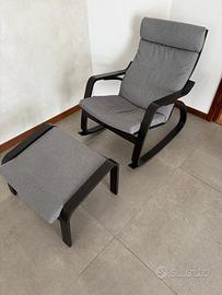 Poltrona ikea con poggiapiedi