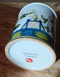 vaso dipinto a mano ceramica Faenza