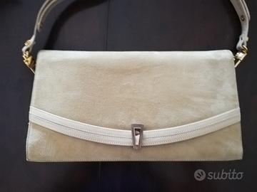 Elegante borsa in pelle, colore beige
