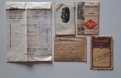 Lotto Vintage Fotografia: Buste, Foto e Negativi
