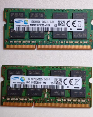 2x8GB Ram DDR3 PC3L-12800S Sodimm Samsung (16GB)