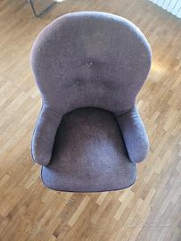 poltrona stile anni 30 viola