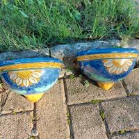 coppia di vasi in ceramica siciliana