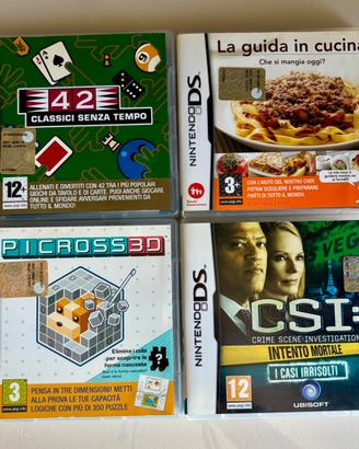 Lotto 4 giochi Nintendo DS completi con libretti