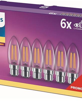 Philips Lampadine Led Filamento Oliva B22-40W