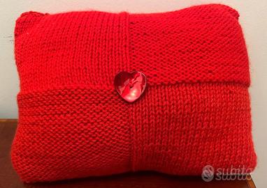 Cuscino lana fatto a mano