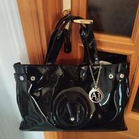 Borsa in vernice a spalla Armani  Jeans originale