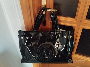 Borsa in vernice a spalla Armani  Jeans originale