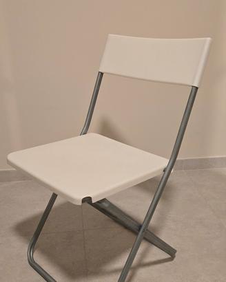 3 sedie pieghevoli IKEA – 2 FEJAN + 1 GUNDE