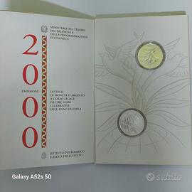 dittico monete argento anno 2000