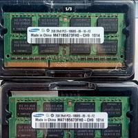 2 banchi Memorie RAM DDR3 2GB 10600 1333MHz