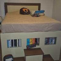 Letto contenitore con materasso memory