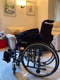 Sedia a rotelle pieghevole Easy Wheel Blu