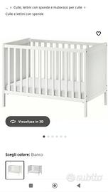Lettino bambini Ikea Bianco 
