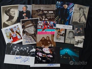 AUTOGRAFI BEL LOTTO DI 15: CICLISMO-ATTORI-ATLETIC