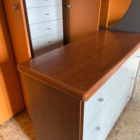 Cassettiere abinate rovere e bianco