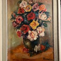Vaso di fiori  pittore  Luciano Bucalossi