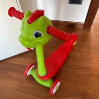 Monopattino bimbo 3 ruote a forma di dinosauro