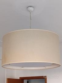 lampadario in tessuto  a 3 lampadine