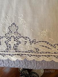 Set 2 tovaglie in cotone da bagno nuove intaglio