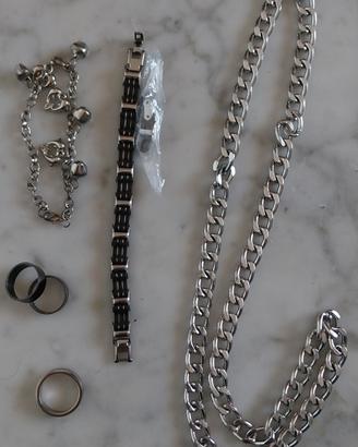 Bigiotteria varia anelli collana bracciali