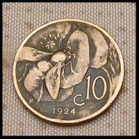 Monete da 10 centesimi del 1924 e 1926 Ape Italia 
