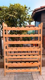 Porta bottiglie in legno, NUOVO