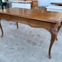 Tavolo antico scrivania con 6 cassetti H80x156x80