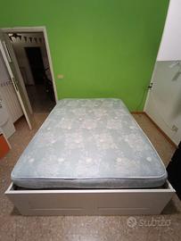Struttura letto Brimnes Ikea + materasso