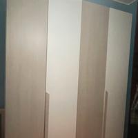 Armadio  a quattro ante in legno frassino bicolore