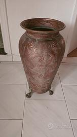 vaso in rame decorativo battuto a mano, 2.6 kg 