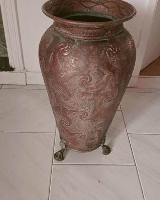 vaso in rame decorativo battuto a mano, 2.6 kg 