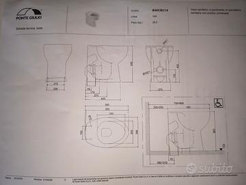 wc e bidet modello PONTE GIUGLIO 