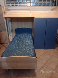 letto a castello con armadio 