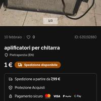 3 amplificatori per chitarra 1 cassa bluetooth