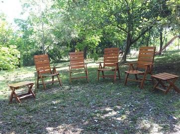 4 sedie e 2 tavolini da giardino marca Herlag