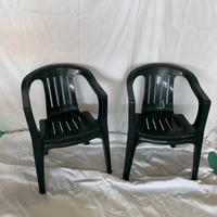 Sedie plastica verde