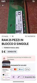 10 pezzi RAM DDR3 PER PC FISSO A SOLIII 15 EUXOOO